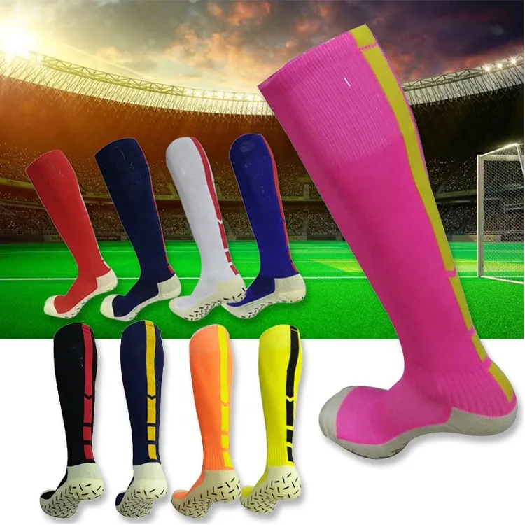 Xianghuilogo Socks Custom Anti Slip Soccer Non Slip Football Basketball Crew Socks