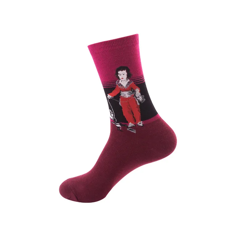 Xianghui Womens Famous Painting Art Printed Funny Novelty Casual Cotton Crew Socks