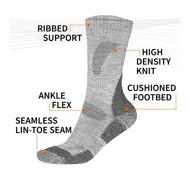 Merino Wool Hiking & Walking Socks Outdoor Sports Custom Logo Sockspopular