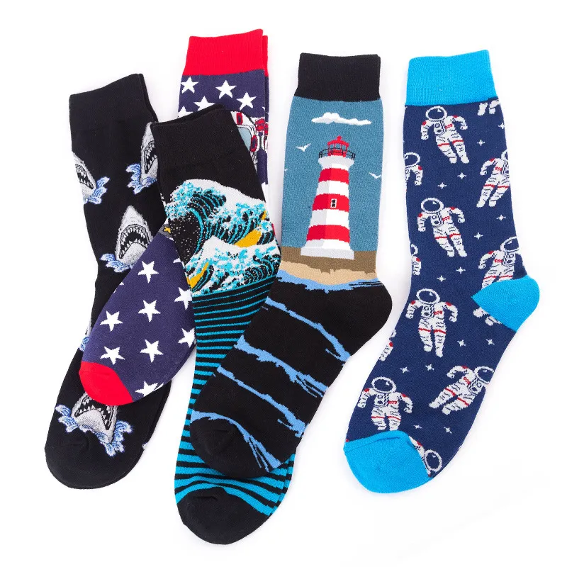 Xianghui 40 Colors Creative Custom Cotton Popular Logo Men Women Socks