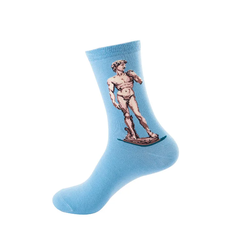Xianghui Womens Famous Painting Art Printed Funny Novelty Casual Cotton Crew Socks