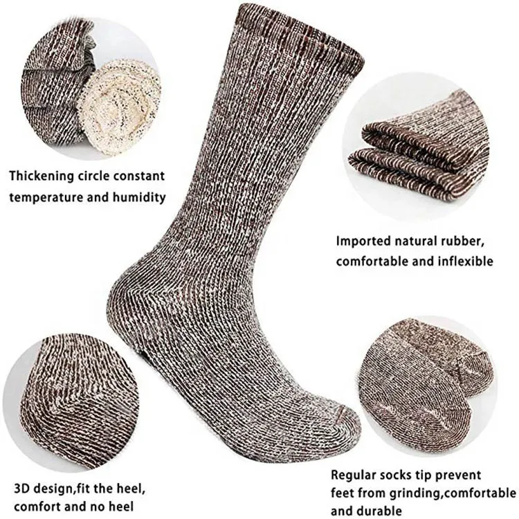 Xianghui Comfortable Thick Terry Warm Sports Men Winter Thick Merino Wool Socks