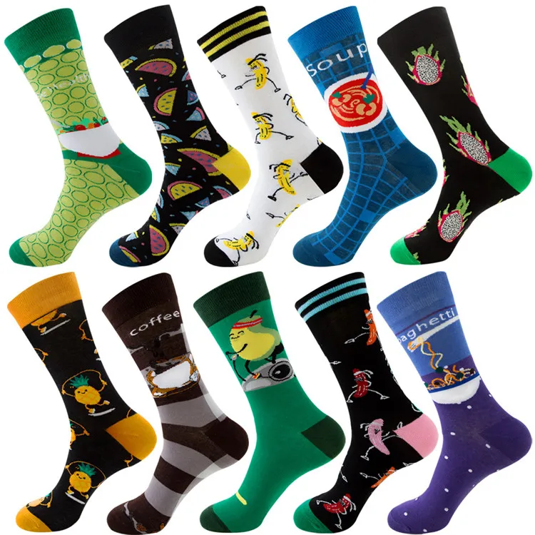 Xianghui Unisex Custom Logo Packaging Happy Socks Men Colorful Socks