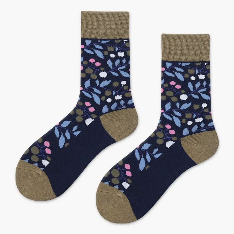 Xianghui Wholesale Custom Pattern Jacquard Fashion Cotton Happy Socks