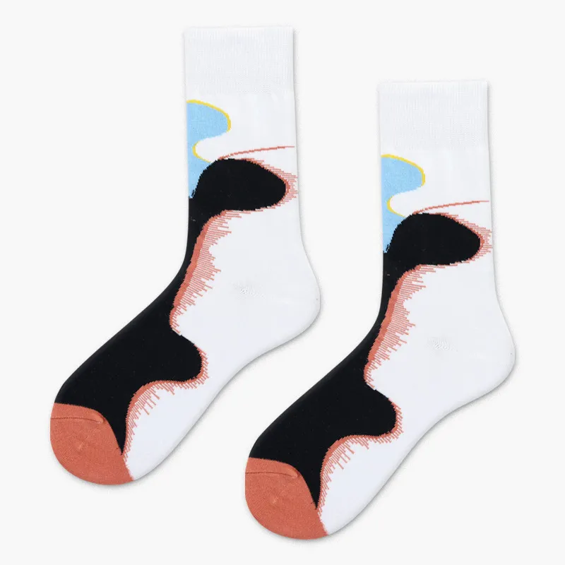 Xianghui Wholesale Custom Pattern Jacquard Fashion Cotton Happy Socks