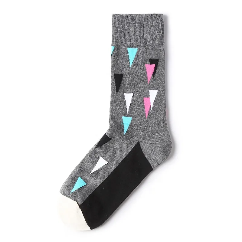 Xianghui Wholesale Full Custom Cotton Men Colorful Funny Happy Socks