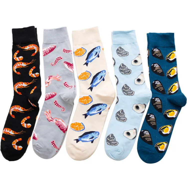 Xianghui Unisex Custom Logo Packaging Happy Socks Men Colorful Socks