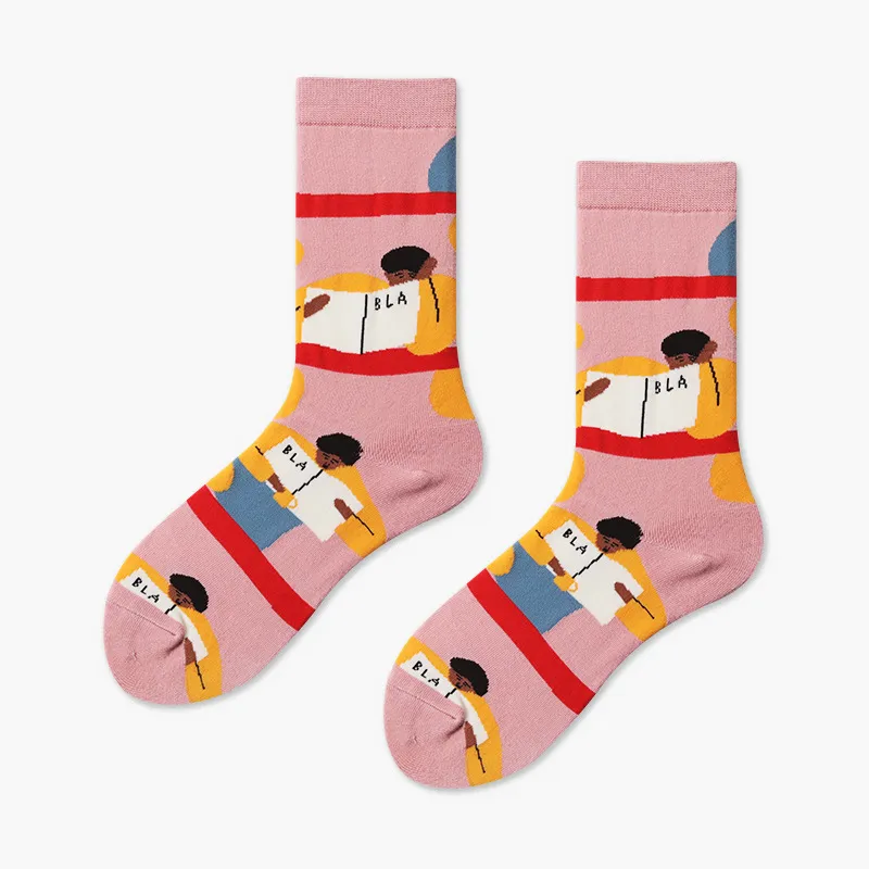 Xianghui Wholesale Custom Funny Dress Beer Face Bear Cheese Socks