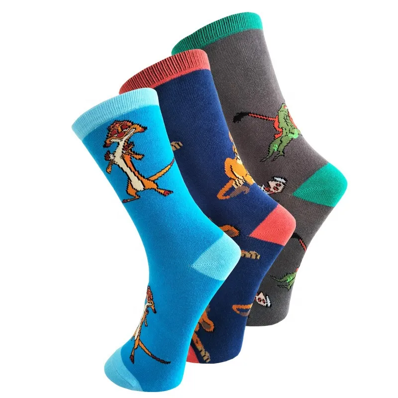 Xianghui Cartoon Cotton Couple Man Breathable Tube Women Fashion Socks