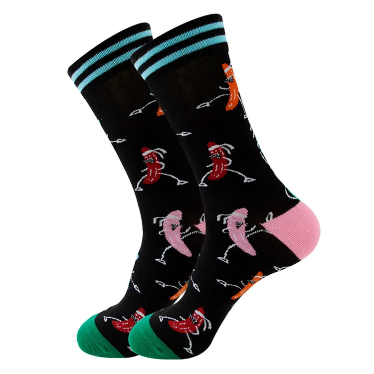 Xianghui Wholesale Custom New Women Fashion Tube Cotton Crew Happy Socks