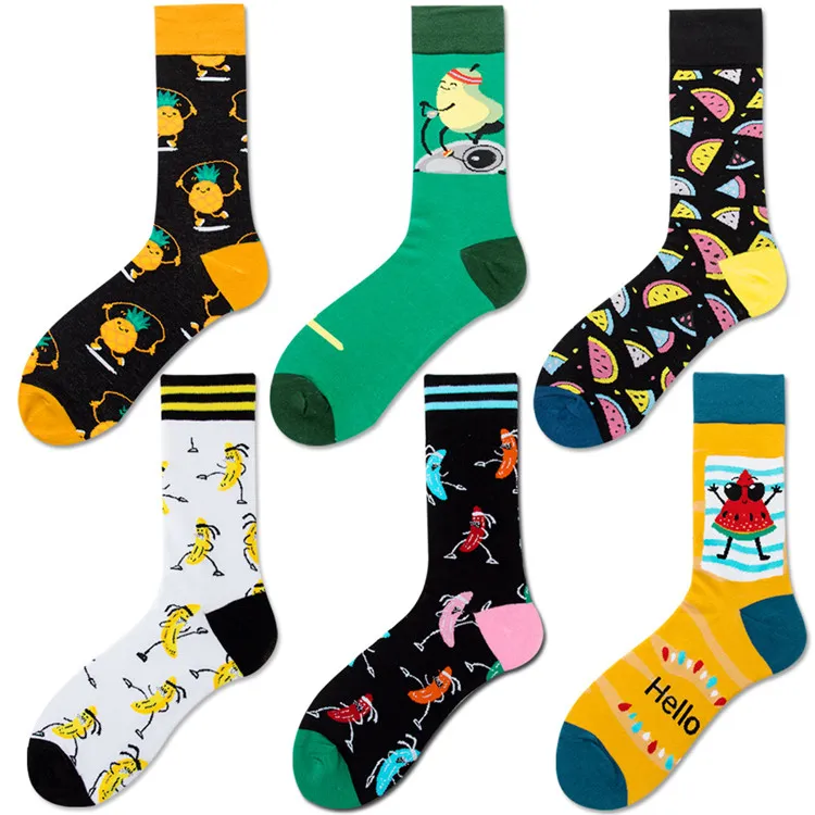 Xianghui Wholesale Custom New Women Fashion Tube Cotton Crew Happy Socks