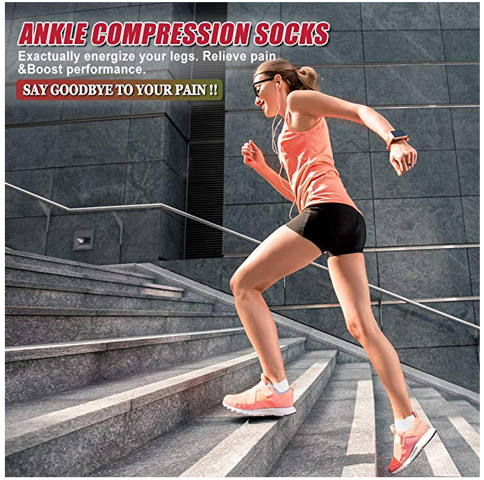 Xainghui Arch Support Flight Ankle Cotton Women and Men Compression Socks