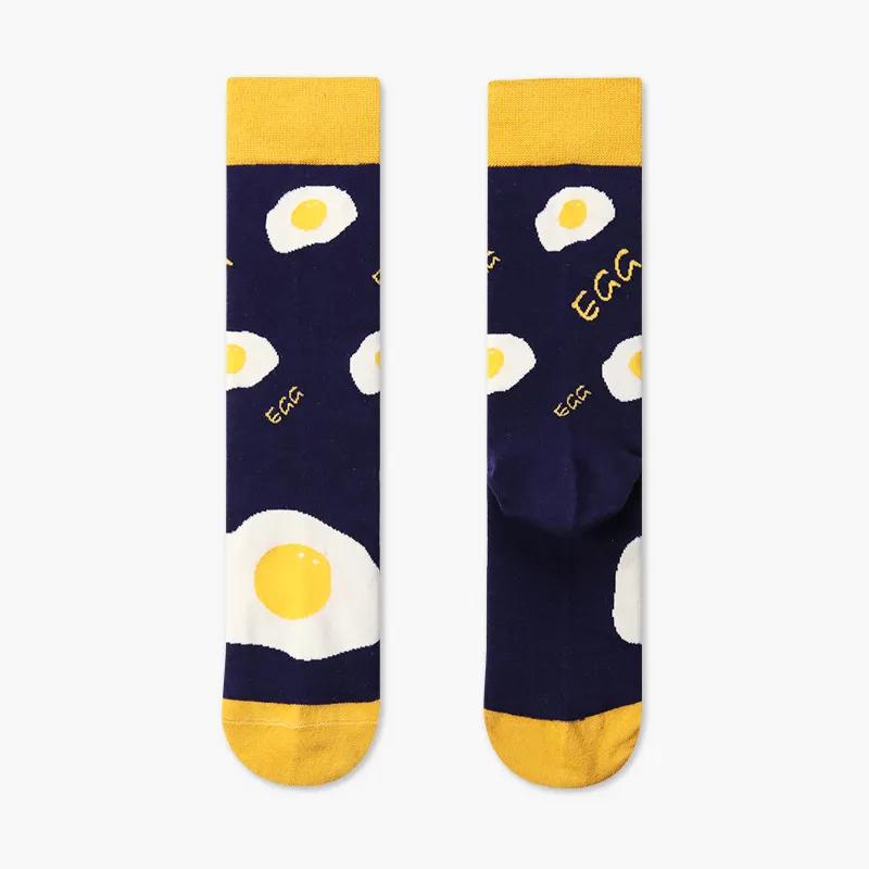 Xianghui Custom Unisex Funny Pattern Jacquard Tube Cotton Crew Happy Socks