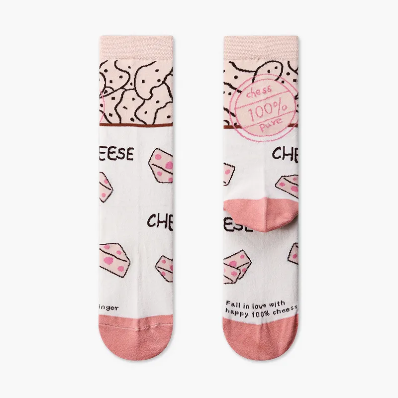 Xianghui Wholesale Custom Funny Dress Beer Face Bear Cheese Socks