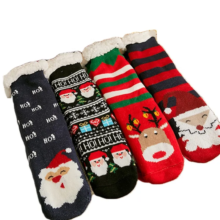 Xianghui Coral Fleece Floor Adult Yarn Autumn Winter Warm Home Pregnant Socks
