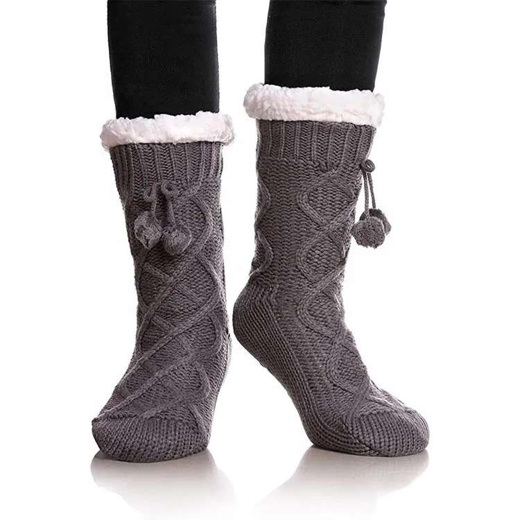 Xianghui Knitted Warm Men Christmas Winter Custom Anti Slip Eco Friendly Socks