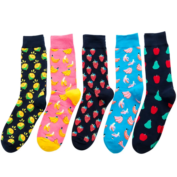 Xianghui Unisex Custom Logo Packaging Happy Socks Men Colorful Socks