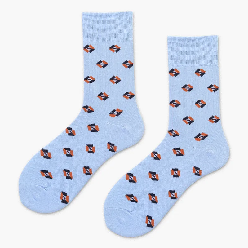 Xianghui Wholesale Custom Pattern Jacquard Fashion Cotton Happy Socks