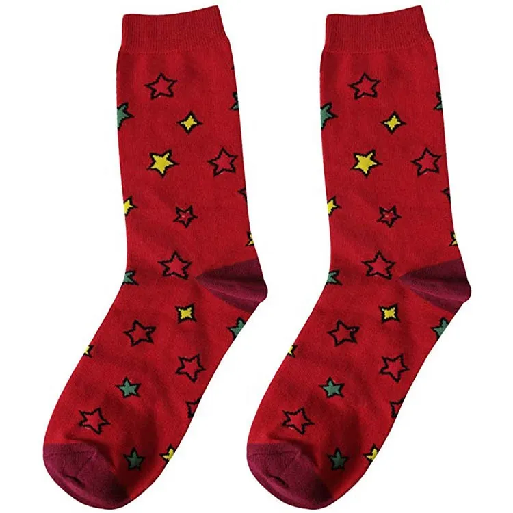 Xianghui Women's Novelty Christmas Themed New Year Red Lovely Socks