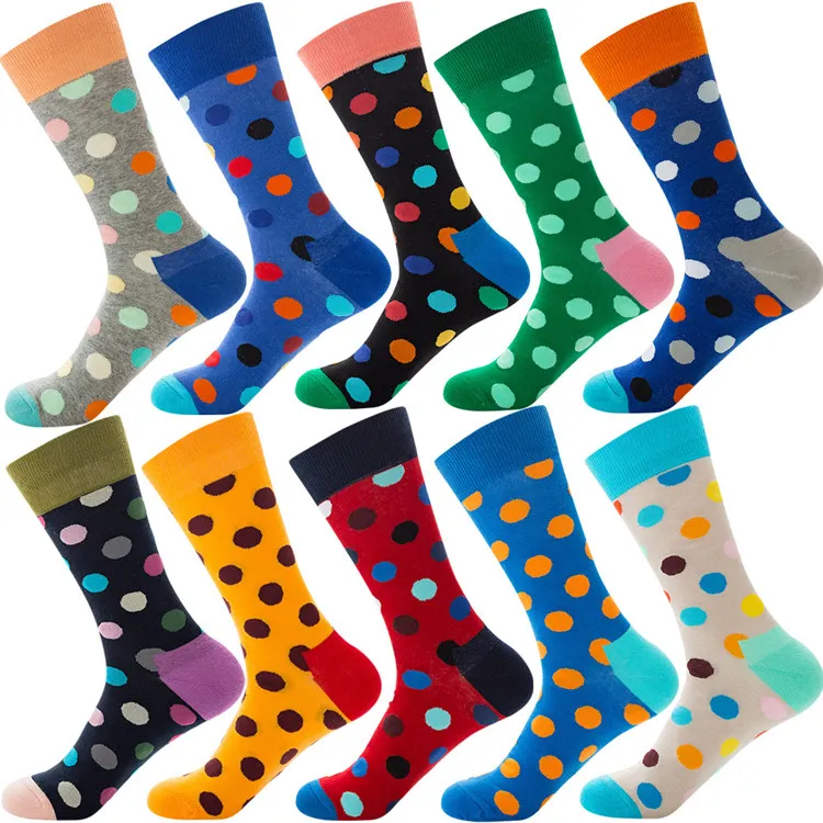 Xianghui Unisex Custom Logo Packaging Happy Socks Men Colorful Socks