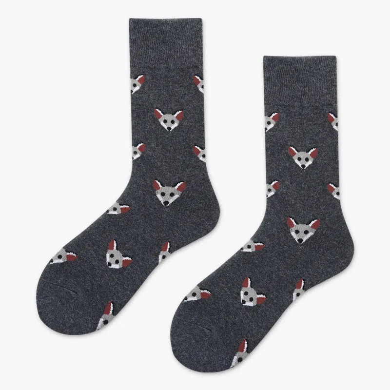 Xianghui Wholesale Custom Pattern Jacquard Fashion Cotton Happy Socks