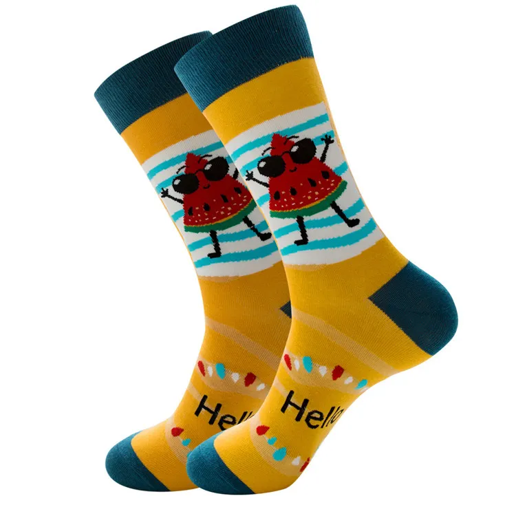 Xianghui Wholesale Custom New Women Fashion Tube Cotton Crew Happy Socks