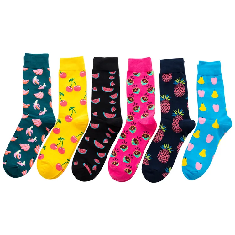 Xianghui Unisex Custom Logo Packaging Happy Socks Men Colorful Socks