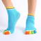 Xianghui Cotton Wholesale Grip Colorful Sport Toe Yoga Sock for Women