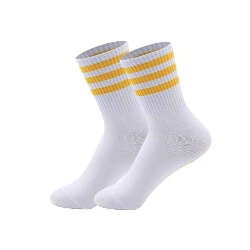 Xianghui Breathable Fashion Colorful Stripe Custom Logo Sport Socks for Adult