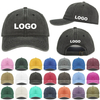 Blank 6 Panel Dad Hat with Custom Logo Embroidery 100% Cotton Twill Adjustable Sports Cap