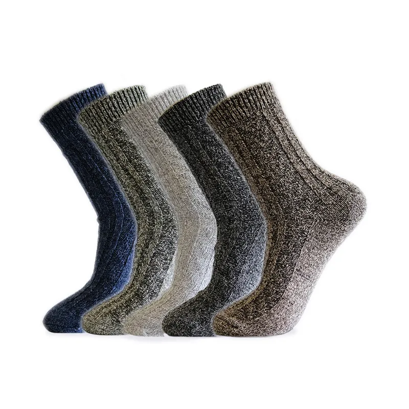 Xianghui Can Custom Logo Thick Warm Quality Custom Men Merino Wool Socks