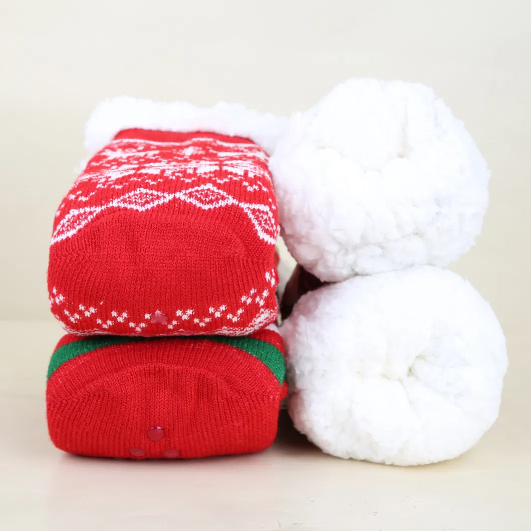 Xianghui Custom Novelty Women Crew Warm Winter Men Christmas Anti Slip Socks