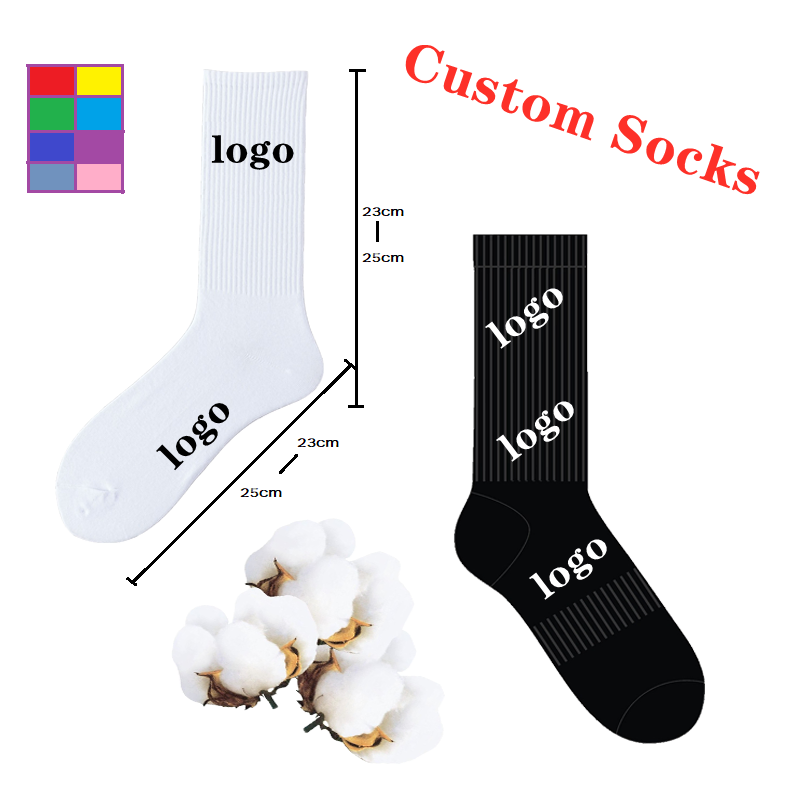 Xianghui High Quality Custom Design Embroidered Men Logo Custom Socks