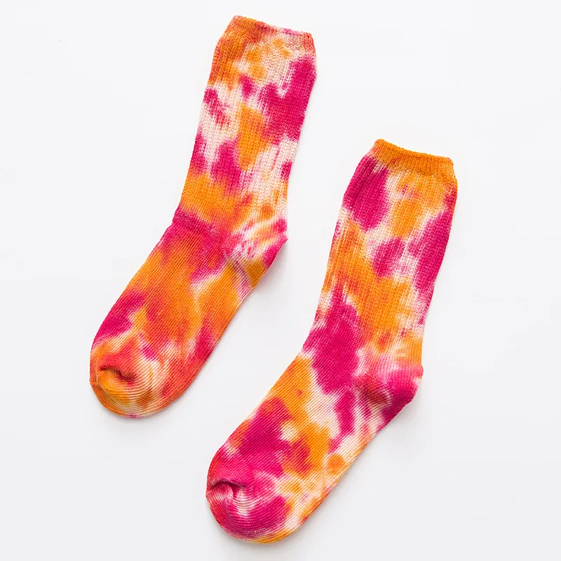 Xianghui Custom Funny Tube Cotton Crew Tie Dye Happy Socks for Unisex
