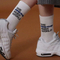 Xianghui New Wholesale 100% Cotton White Crew Custom Logo Socks