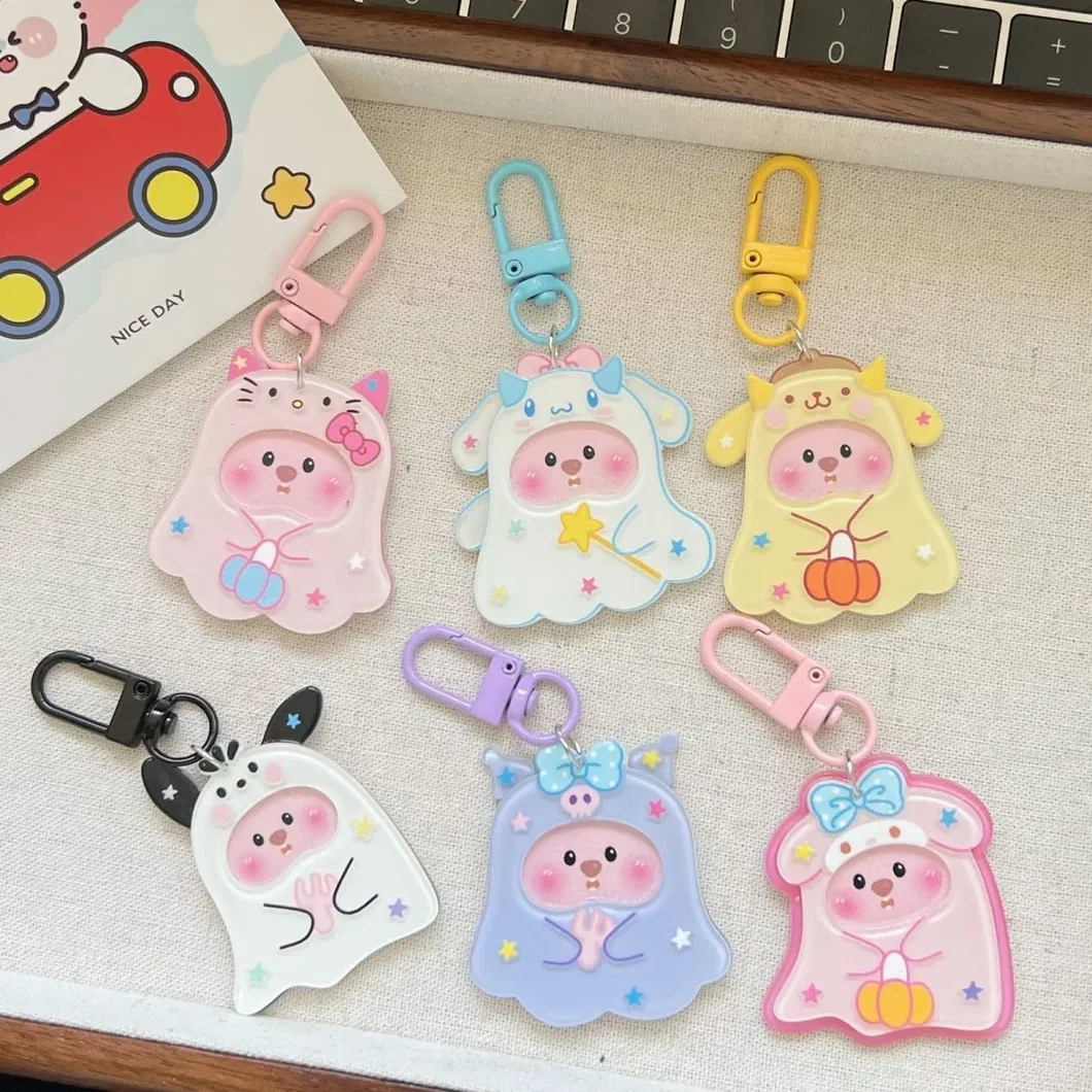 Xianghui Colorful Popular Hot Selling Cute Goast Pig Sahpe Acrylic Keychain
