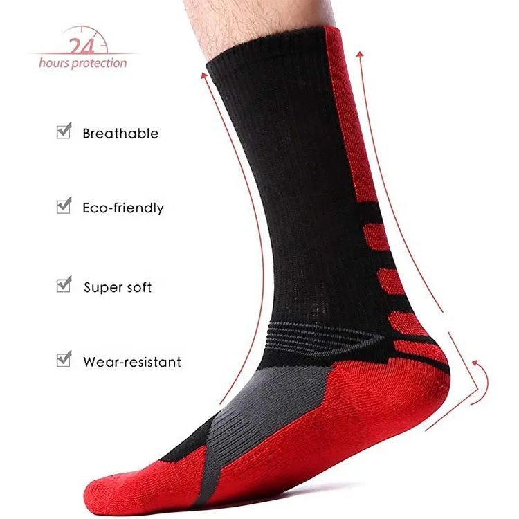 Xianghui Custom Logo Designer Sport Socks Anti Slip Basketball Athletic Socks