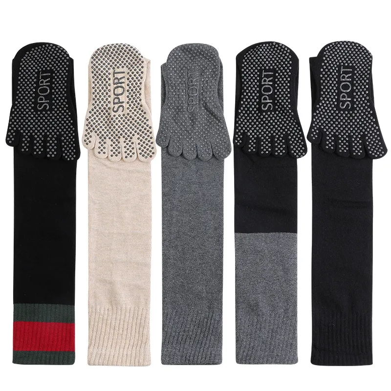 Xianghui Custom Pamela Non-Slip Long Knee Calf Legging Toe Fitness Sport Yoga Socks