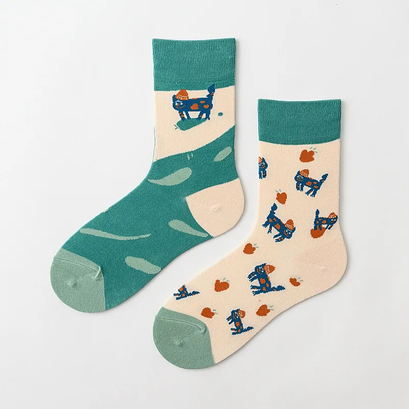 Xianghui High Quality Alien Planet Street Trendy Cotton Tube Socks