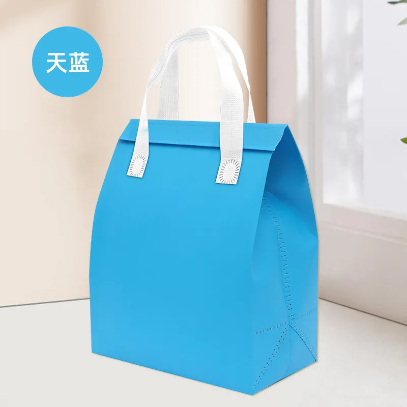 2024 Customize Non-Woven Reusable Shopping Bag Summer Cold Insulation Non-Woven Fabric Coating Waterproof and Oil Proof Bag