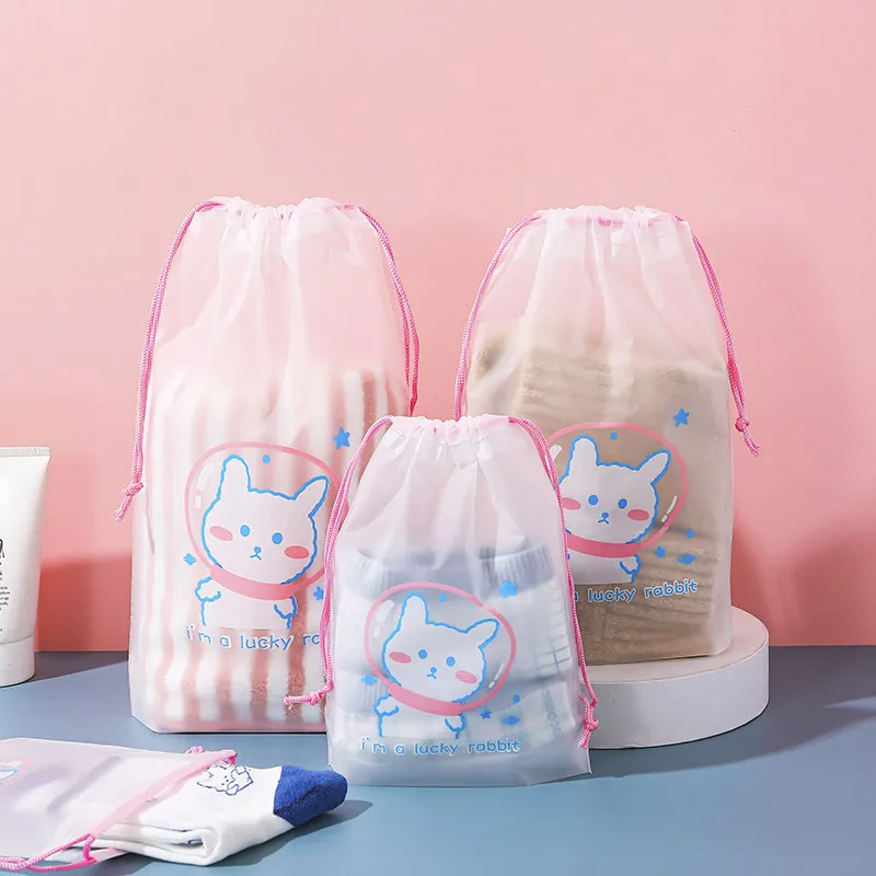 Xianghui Drawstring Bag Clothes Shoes Travel Storage Bag Transparent Socks Shoes Plastic Bag