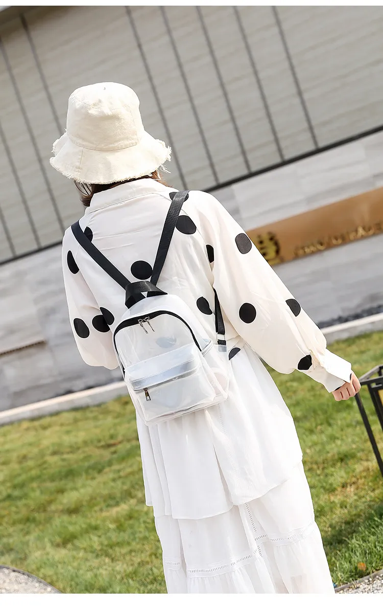 Xianghui Stylish Waterproof PVC Transparent Unisex Custom Logo PVC Backpack