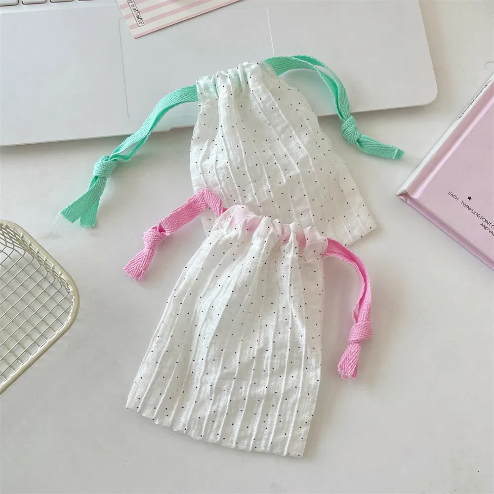 Xianghui Drawstring Pouch Hand Carry Cloth Bag Sundries Organizer Bag Lipstick Coin Storage Bag Jewelry Dustproof Pouch