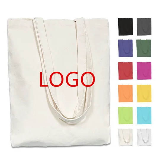 Xianghui Custom Pack Canvas Tote Bag - Lightweight Thin Tote Bags Bulk Blank Shopping Reusable Grocery Bags for DIY Gift Sublimation Activity