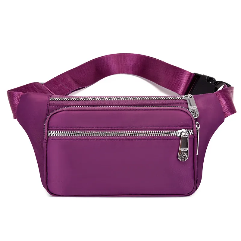 Xianghui Custom Print Logo Sport Waterproof Chest Pouch Bum Belt Bag Men Waist Bag Nylon Running Crossbody Bag