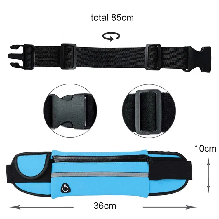 Wholesale Adjustable Outdoor Sport Water Resistant Running Jogging Waist Bag Promotional Waterproof Bag