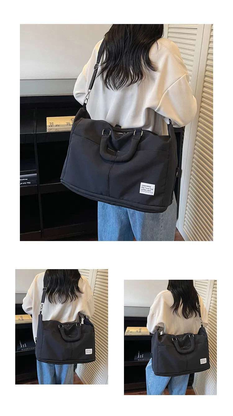 Xianghui Large Capacity Casual Gym Bag Women Wet Dry Separate Yoga Sports Bag Lightweight Simple Men Travel Luggage Bag