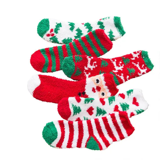 Xianghui S Korean Version Female Japanese Tube Socks Christmas Show Sock