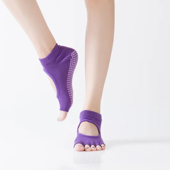 Xianghui New Style Cotton Antislip Pilates Sport Women Finger Five-Toe Yoga Socks