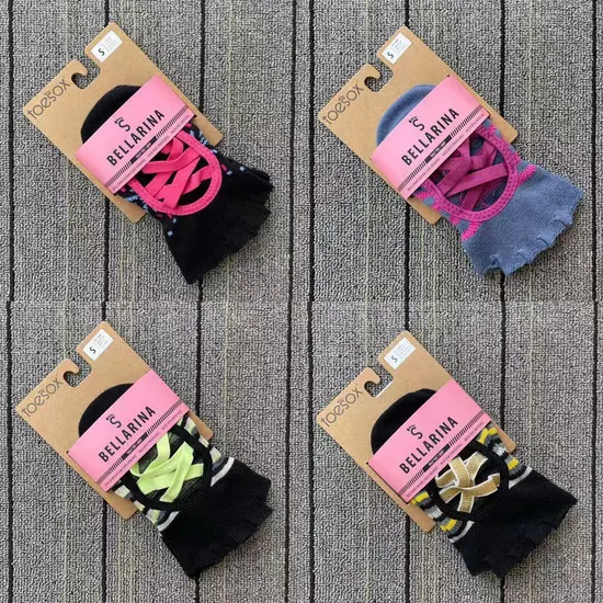 Xianghui Non Slip Five Finger Toe Pamela Pilates Gym Yoga Floor Socks
